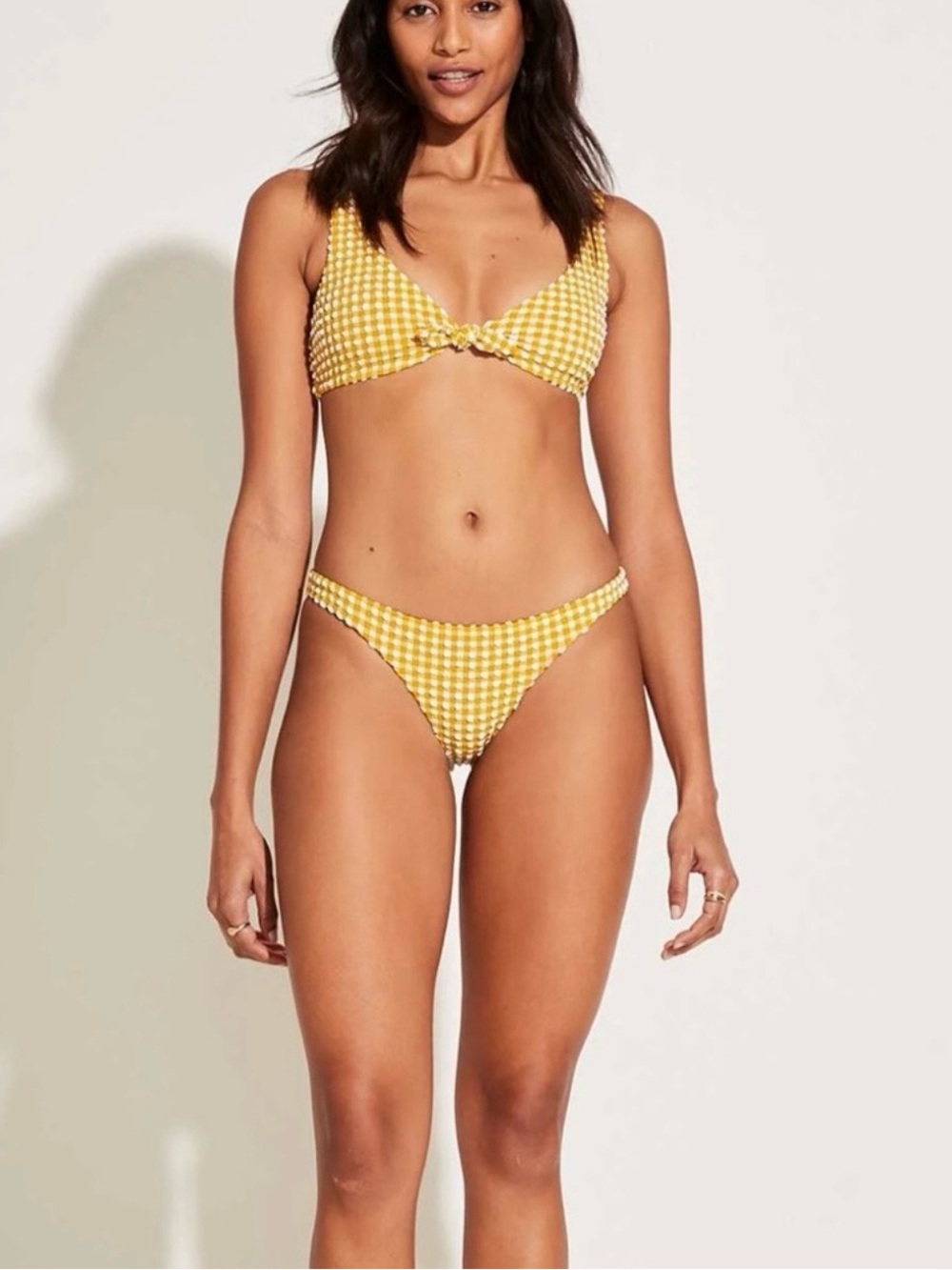 Vitamin A Lou Bikini Set in Vichy Marigold